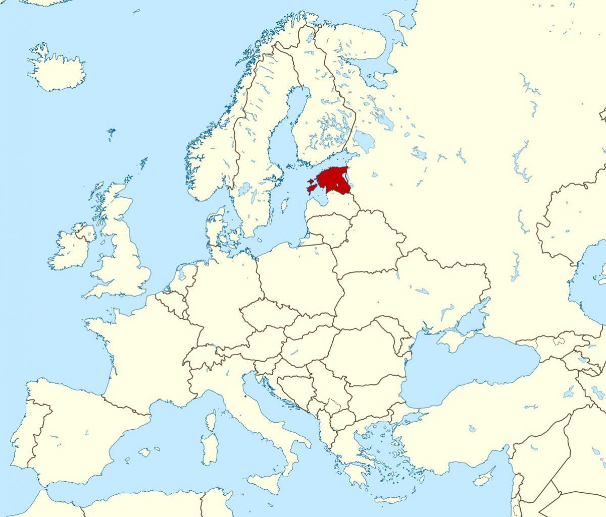 Estland plats på världskartan