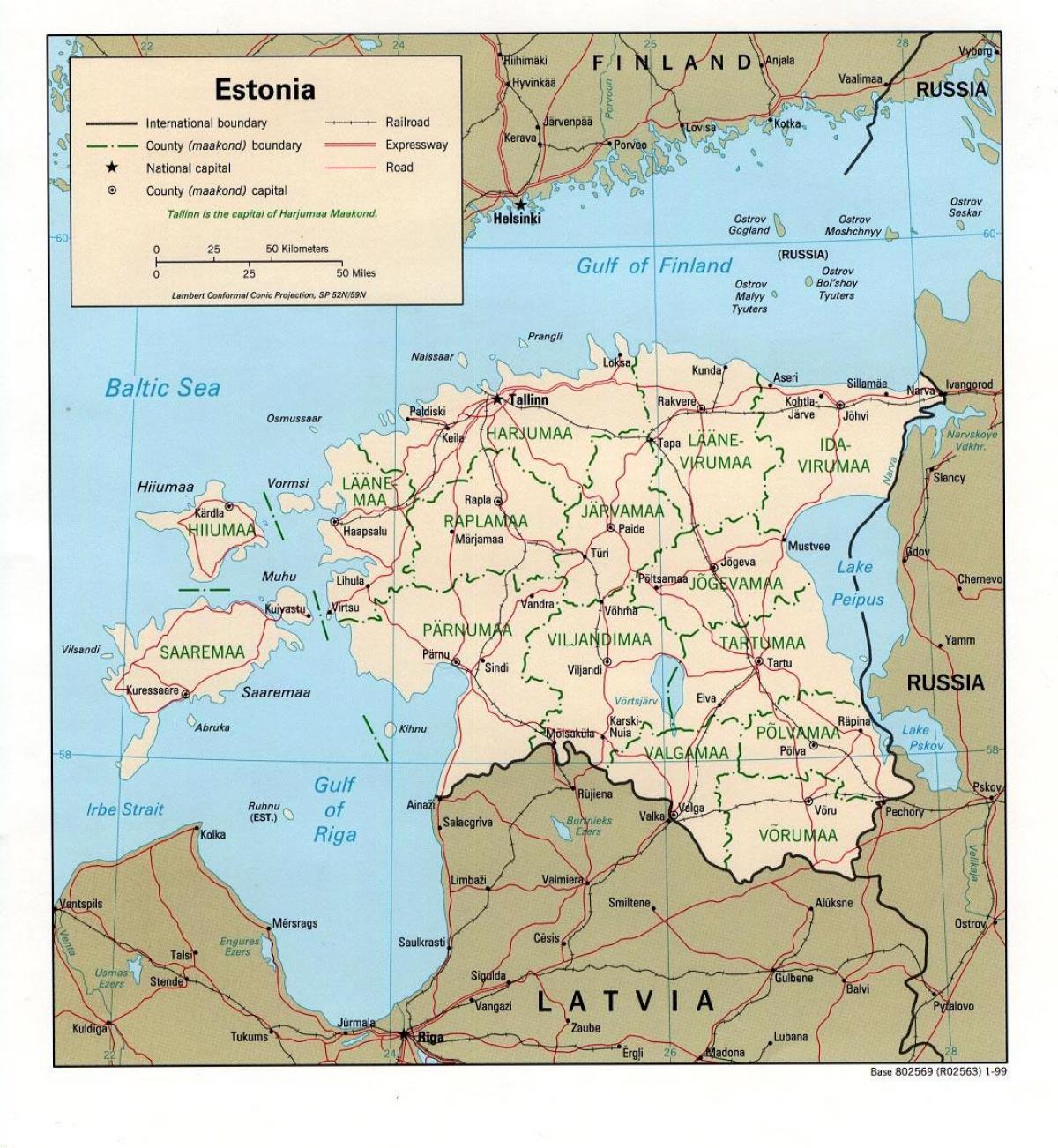 karta över Estland karta läge