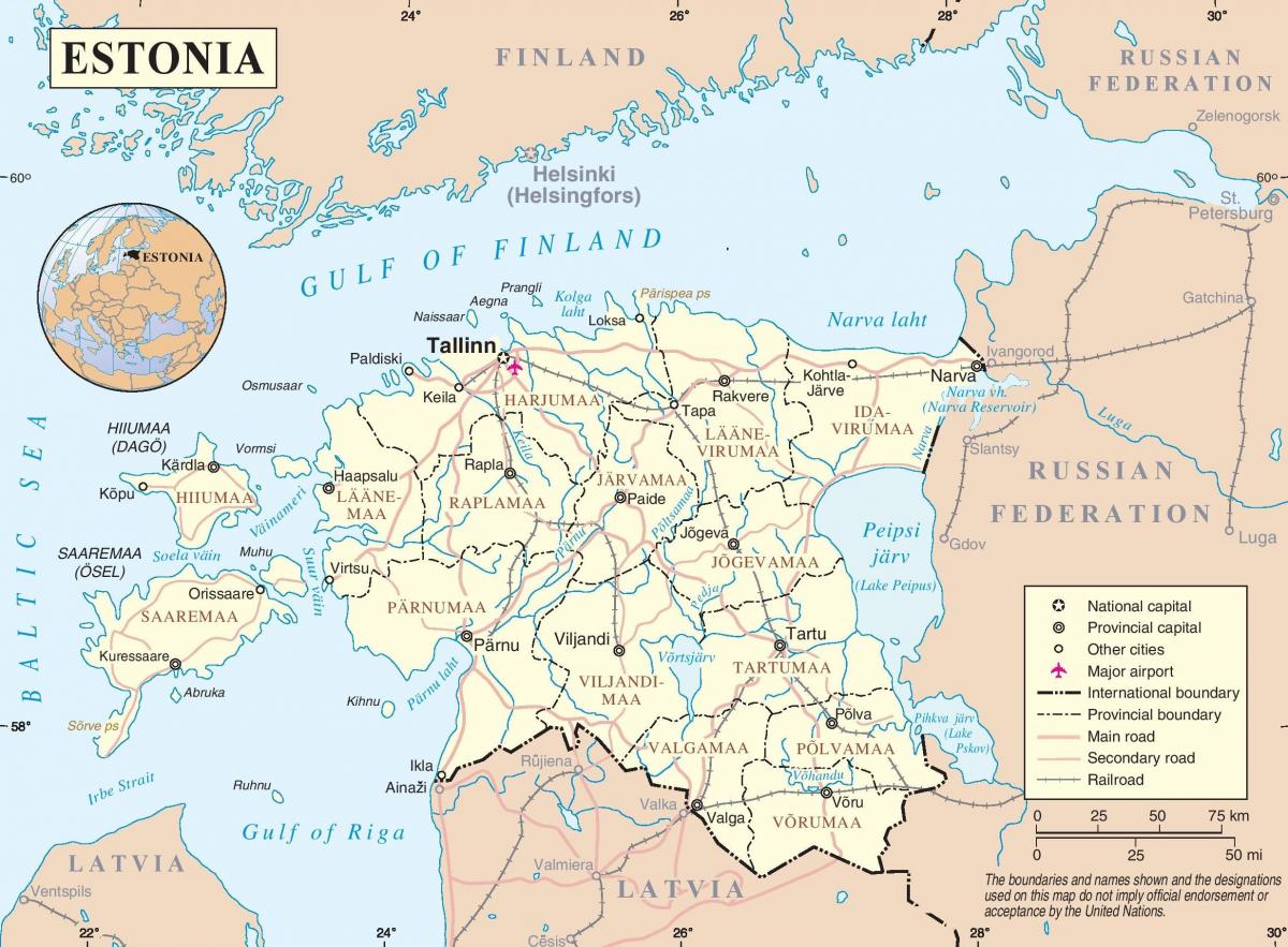 Estland på karta