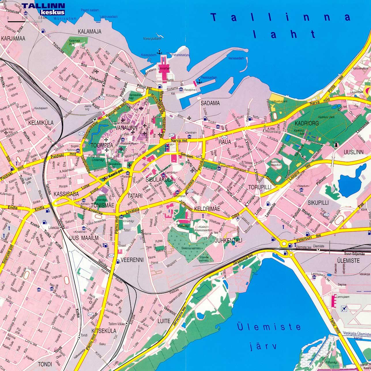 Tallinn Estland karta - Karta över tallinn Estland (Norra Europa - Europa)