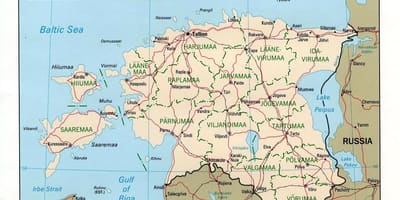 Karta över Estland karta läge